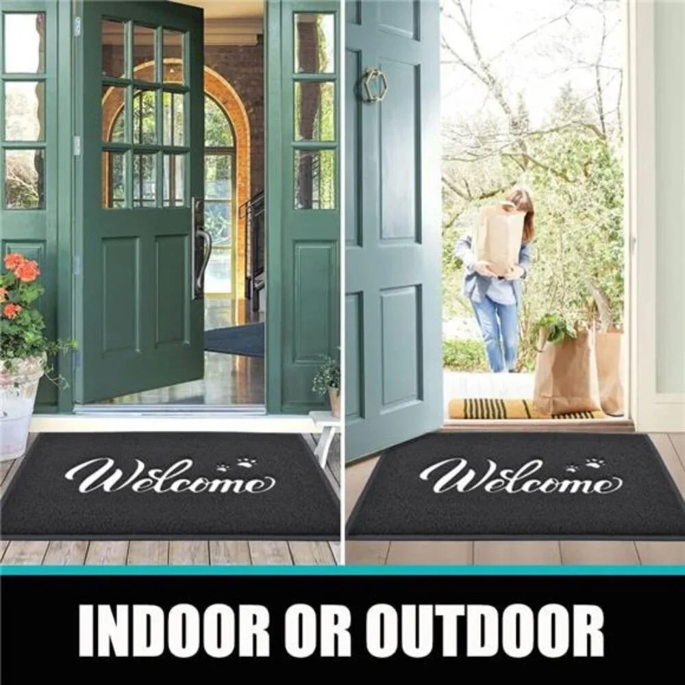 Door Mat Welcome,Outdoor/Indoor Heavy Duty NonSlip Doormat for FrontDoor Entance